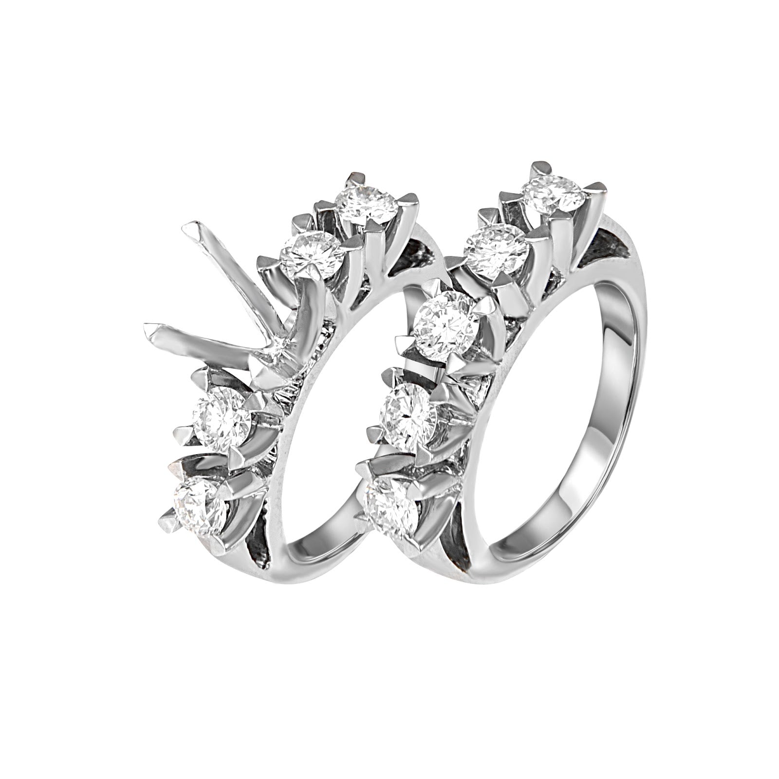 2 ctw Radiant Lab Grown Diamond Royal Crown Engagement Ring -  Grownbrilliance